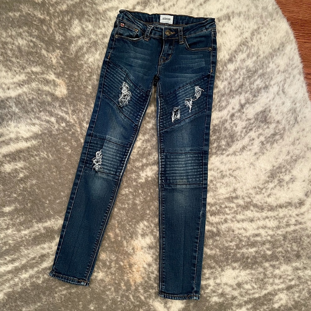 Girls Hudson Distressed Skinny Jeans